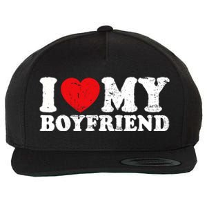 I Love My Boyfriend I Heart My Boyfriend Bf Wool Snapback Cap