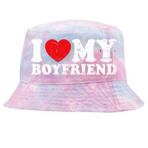 I Love My Boyfriend I Heart My Boyfriend Bf Tie-Dyed Bucket Hat