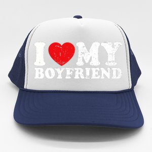 I Love My Boyfriend I Heart My Boyfriend Bf Trucker Hat