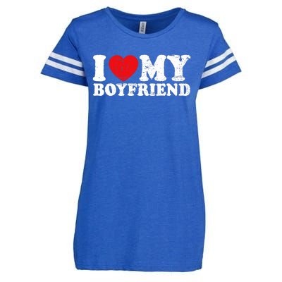 I Love My Boyfriend I Heart My Boyfriend Bf Enza Ladies Jersey Football T-Shirt