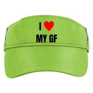 I Love My GF Girlfriend Heart Adult Drive Performance Visor