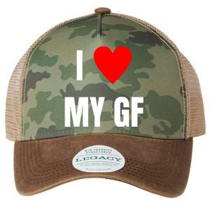 I Love My GF Girlfriend Heart Legacy Tie Dye Trucker Hat