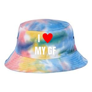 I Love My GF Girlfriend Heart Tie Dye Newport Bucket Hat