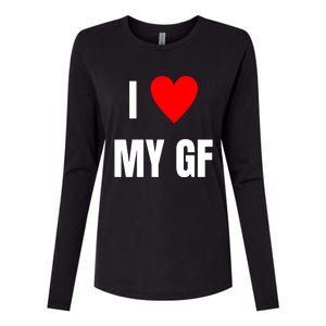 I Love My GF Girlfriend Heart Womens Cotton Relaxed Long Sleeve T-Shirt