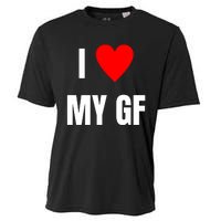 I Love My GF Girlfriend Heart Cooling Performance Crew T-Shirt