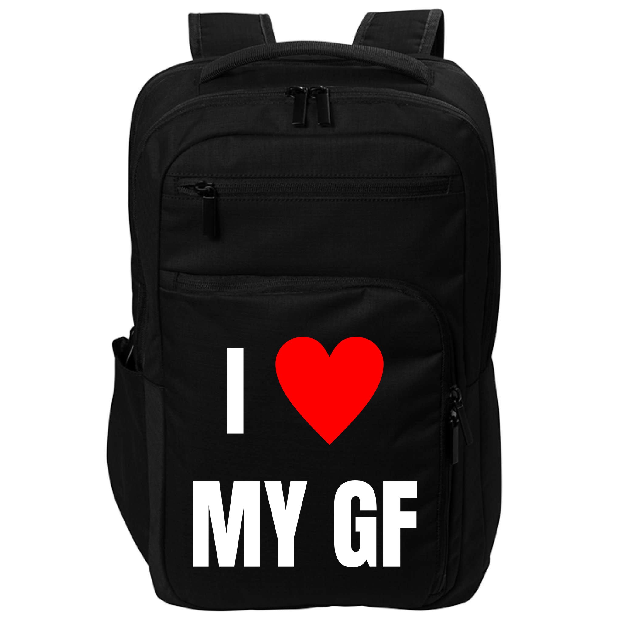 I Love My GF Girlfriend Heart Impact Tech Backpack