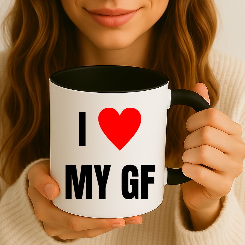 I Love My GF Girlfriend Heart Mug