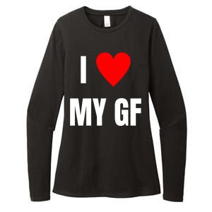 I Love My GF Girlfriend Heart Womens CVC Long Sleeve Shirt