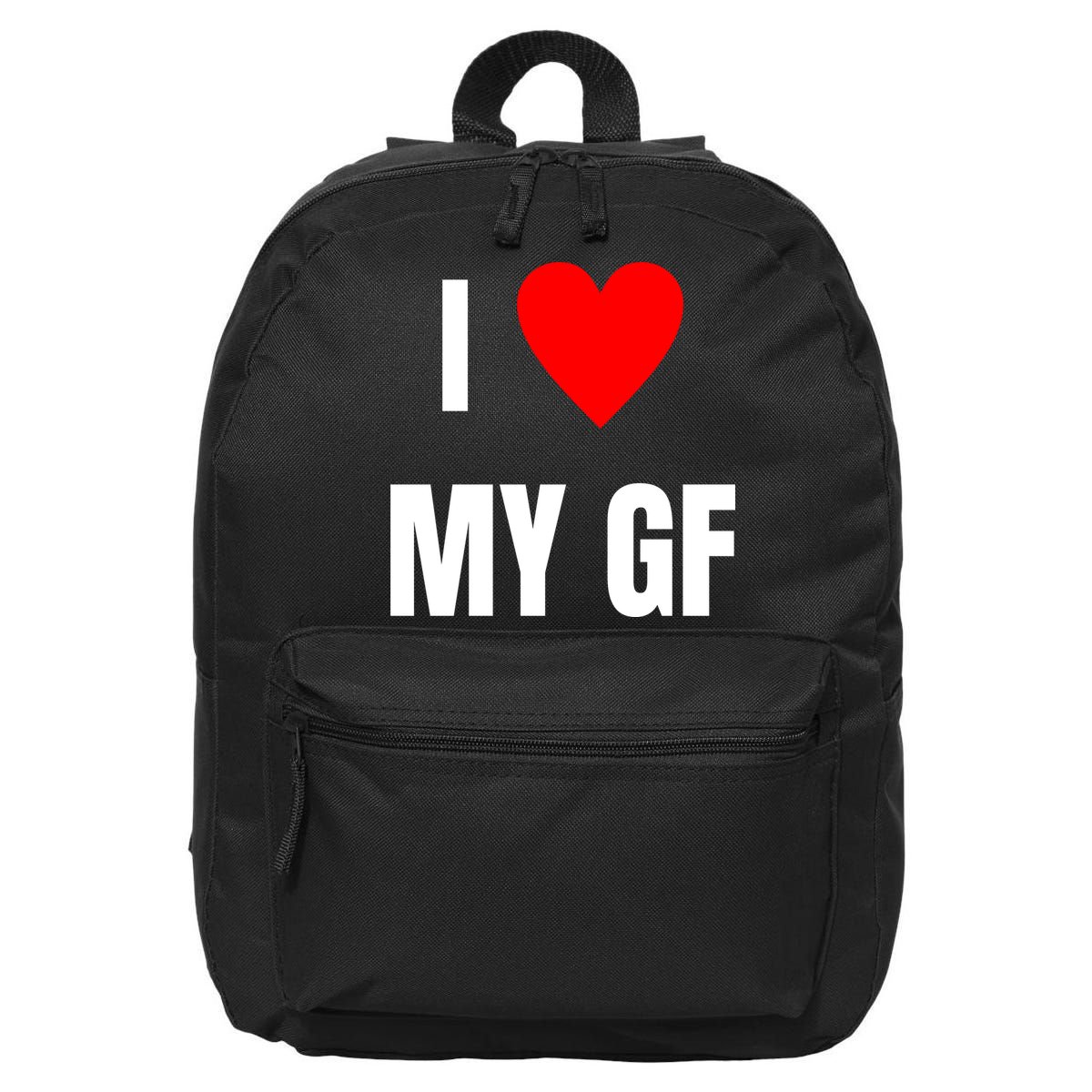 I Love My GF Girlfriend Heart 16 in Basic Backpack