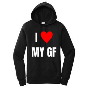 I Love My GF Girlfriend Heart Women's Pullover Hoodie