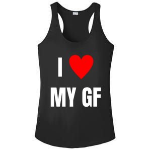 I Love My GF Girlfriend Heart Ladies PosiCharge Competitor Racerback Tank