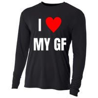 I Love My GF Girlfriend Heart Cooling Performance Long Sleeve Crew