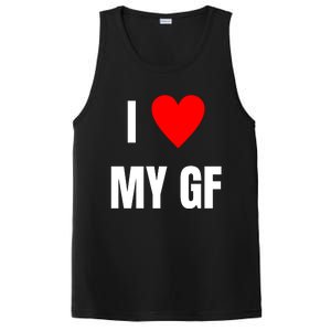 I Love My GF Girlfriend Heart PosiCharge Competitor Tank