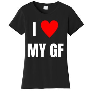 I Love My GF Girlfriend Heart Women's T-Shirt