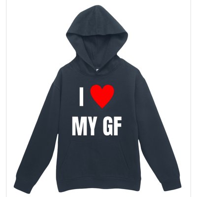 I Love My GF Girlfriend Heart Urban Pullover Hoodie