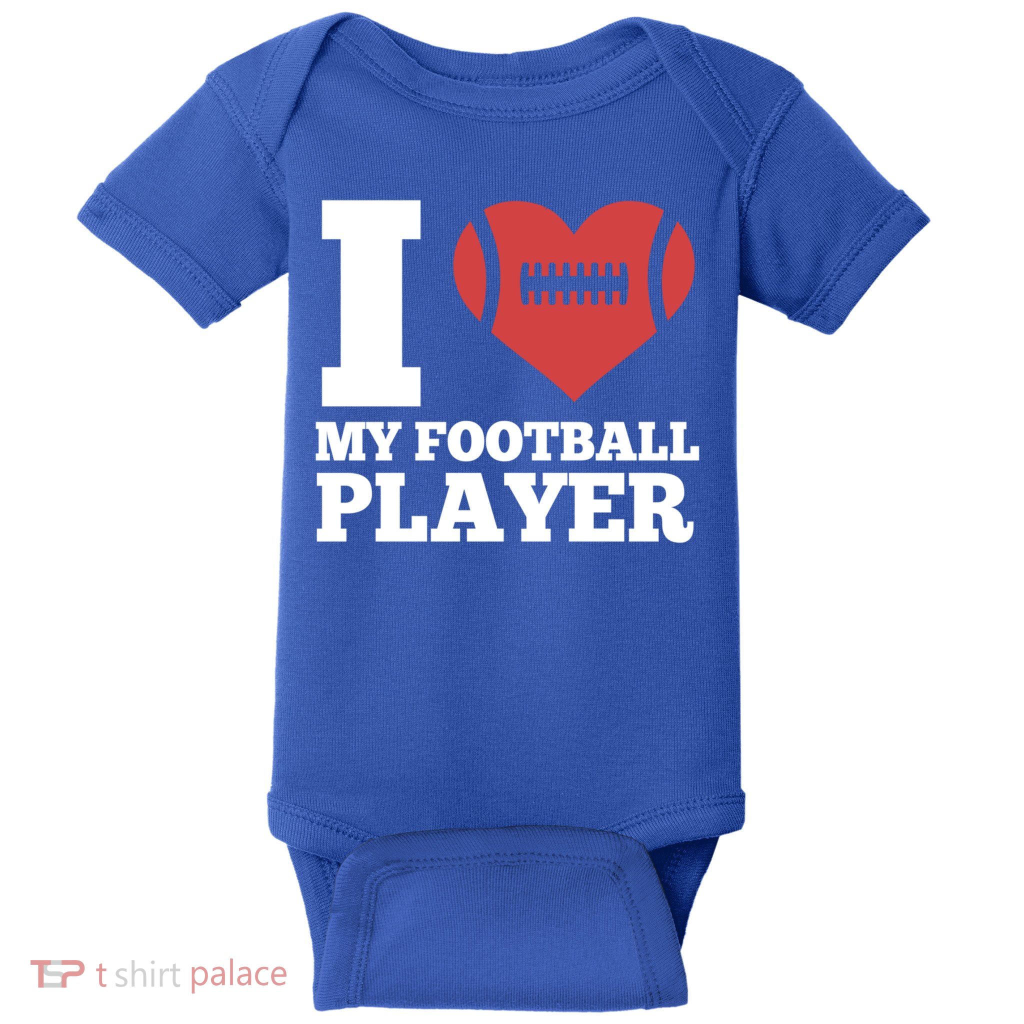 I Love My Football Player For Football Dad Or Mom Gift Baby Bodysuit