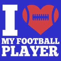 I Love My Football Player For Football Dad Or Mom Gift Kids T-Shirt