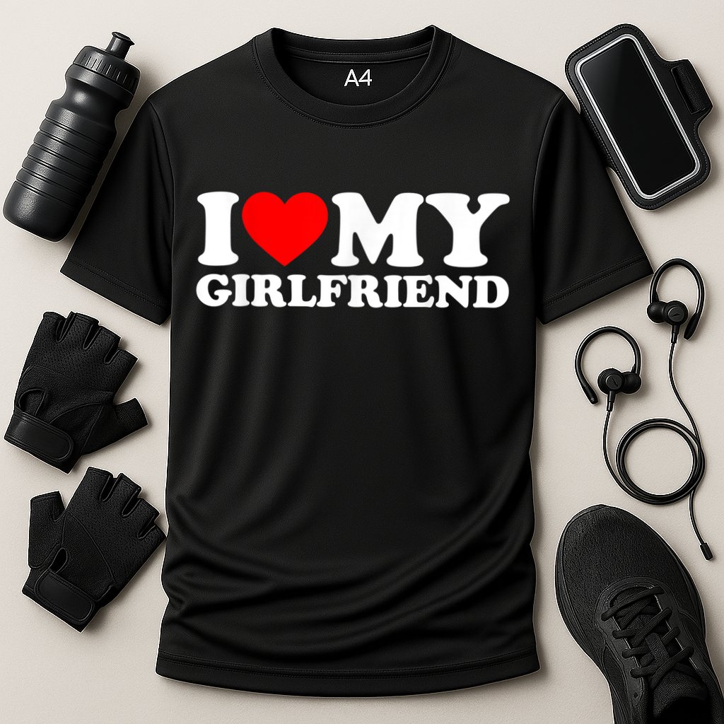 I Love My Girlfriend I Heart My Girlfriend GF Cooling Performance Crew T-Shirt