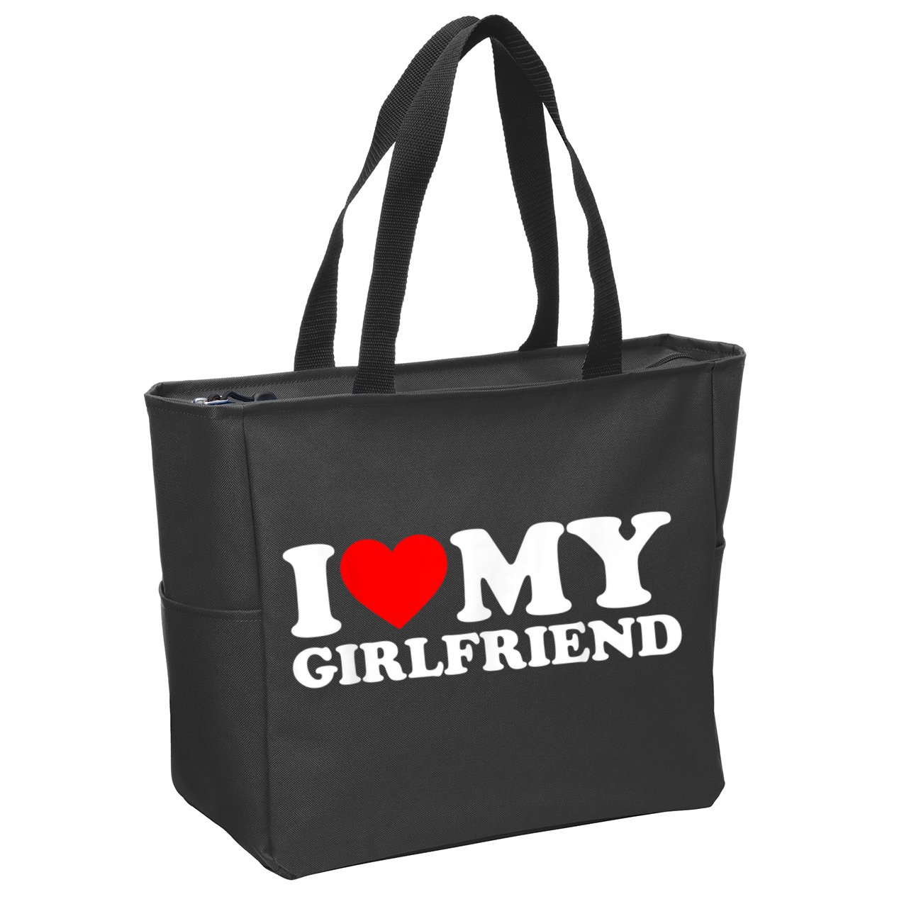 I Love My Girlfriend I Heart My Girlfriend GF Zip Tote Bag