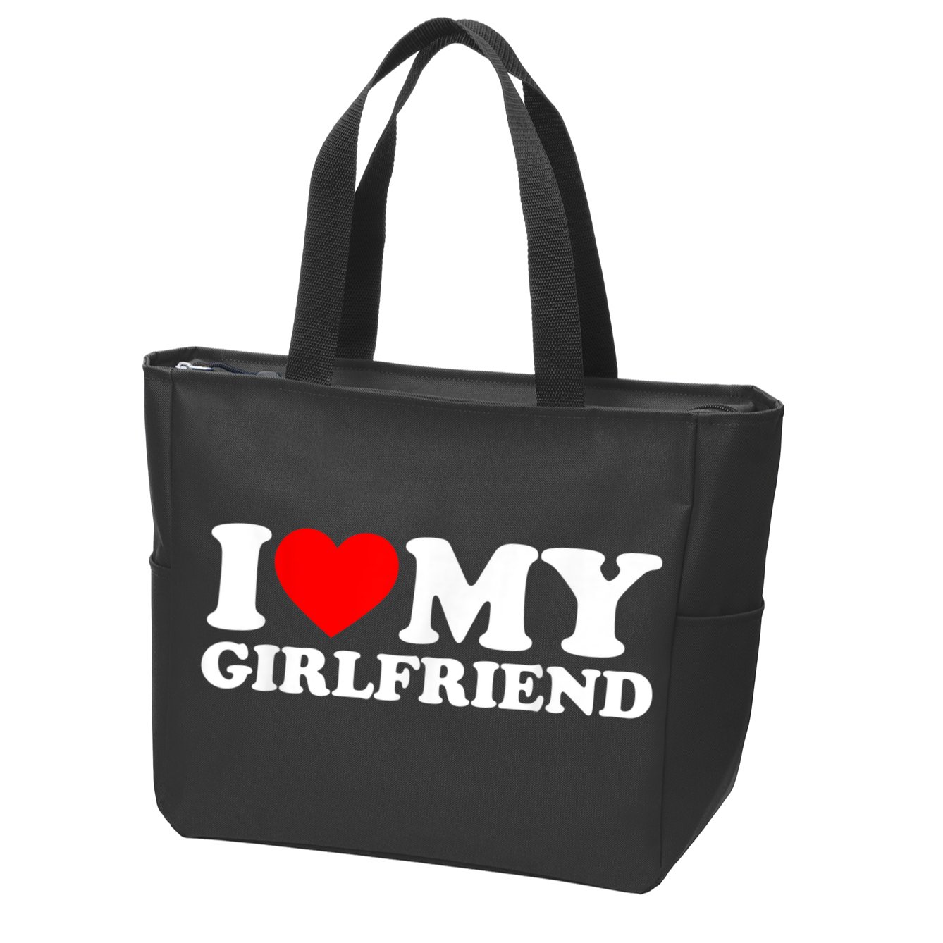 I Love My Girlfriend I Heart My Girlfriend GF Zip Tote Bag