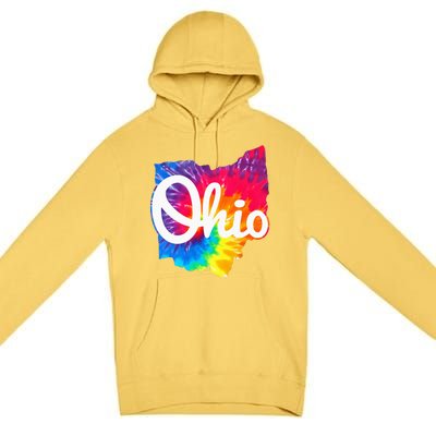 I Love My Ohio Home Script Ohio Premium Pullover Hoodie