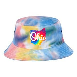 I Love My Ohio Home Script Ohio Tie Dye Newport Bucket Hat