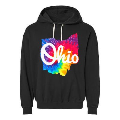 I Love My Ohio Home Script Ohio Garment-Dyed Fleece Hoodie