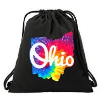 I Love My Ohio Home Script Ohio Drawstring Bag