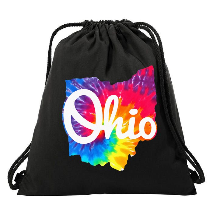 I Love My Ohio Home Script Ohio Drawstring Bag