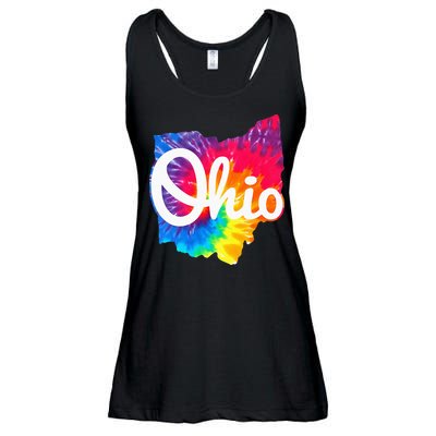 I Love My Ohio Home Script Ohio Ladies Essential Flowy Tank