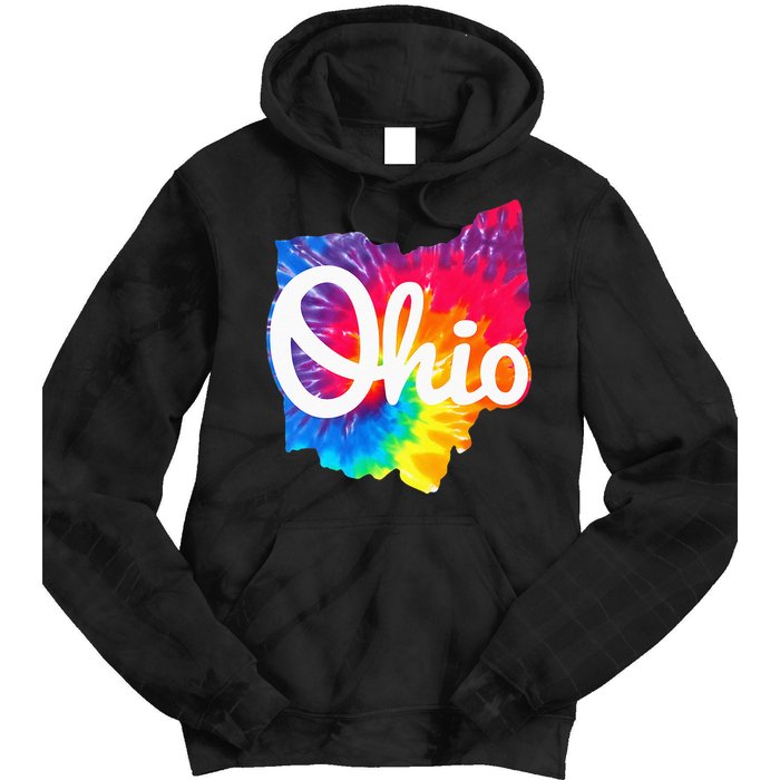 I Love My Ohio Home Script Ohio Tie Dye Hoodie