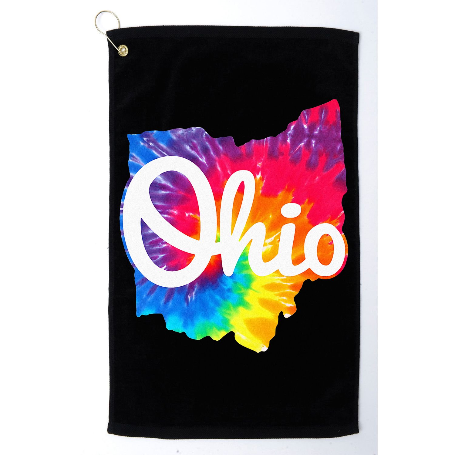 I Love My Ohio Home Script Ohio Golf Towel
