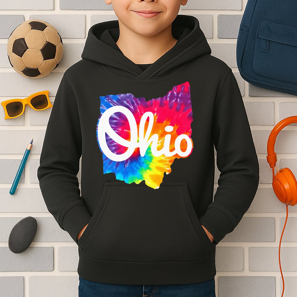 I Love My Ohio Home Script Ohio Kids Hoodie