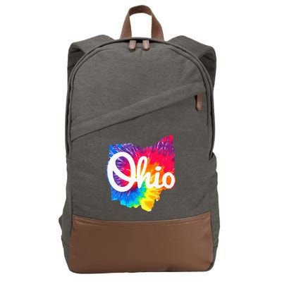 I Love My Ohio Home Script Ohio Cotton Canvas Backpack
