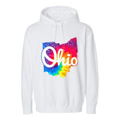 I Love My Ohio Home Script Ohio Garment-Dyed Fleece Hoodie