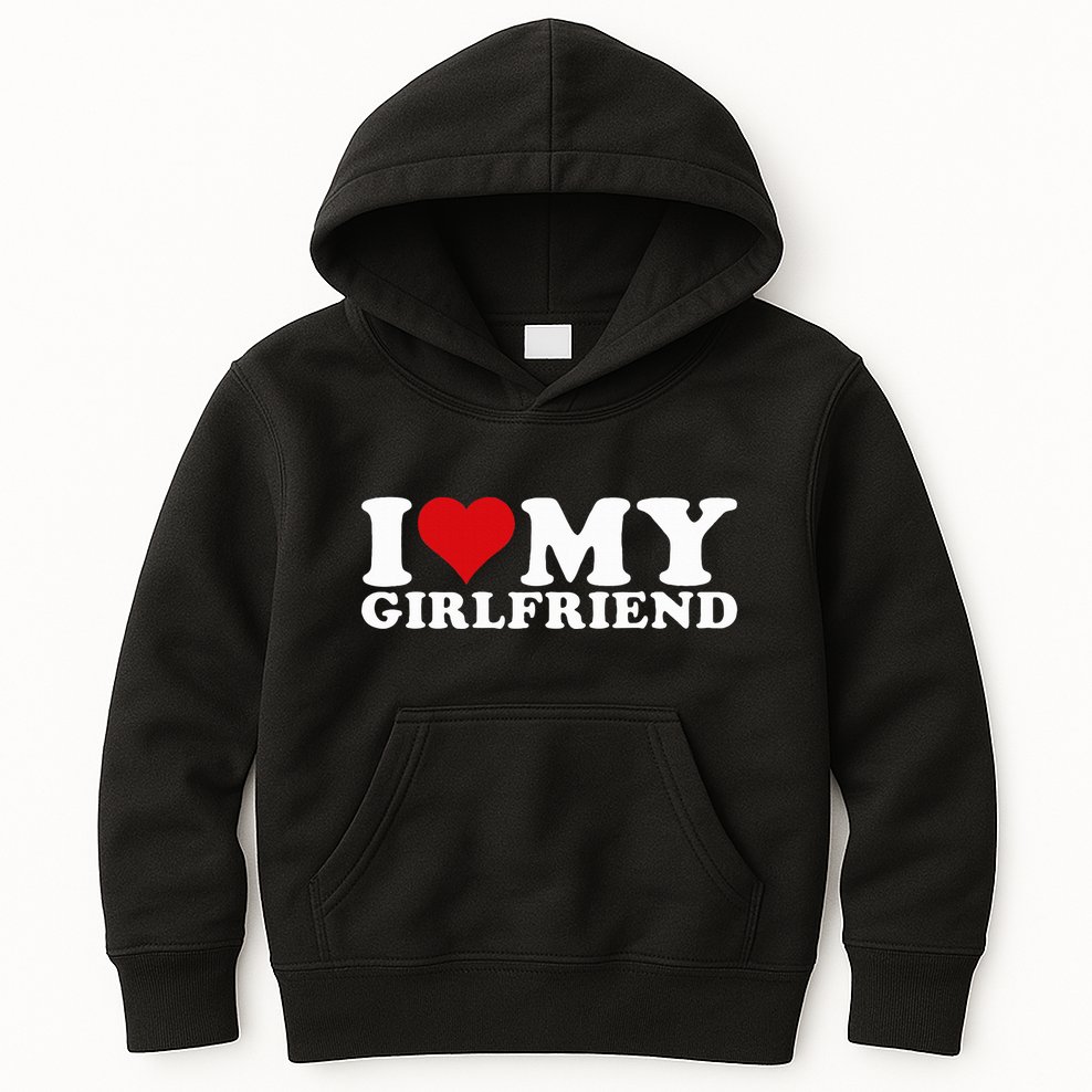 I Love My Girlfriend Gf I Heart My Girlfriend  Kids Hoodie