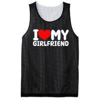 I Love My Girlfriend I Heart My Girlfriend Mesh Reversible Basketball Jersey Tank