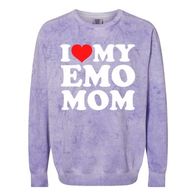 I Love My Emo Mom Cool Gift Colorblast Crewneck Sweatshirt