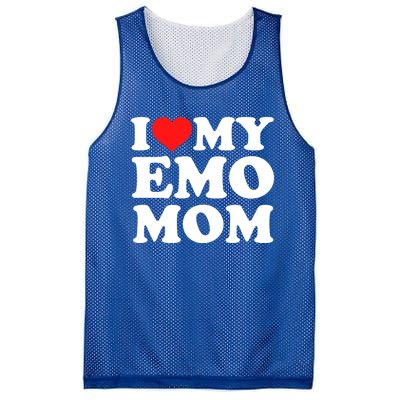 I Love My Emo Mom Cool Gift Mesh Reversible Basketball Jersey Tank