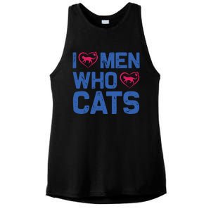 I Love Man Who Love Cats Ladies PosiCharge Tri-Blend Wicking Tank