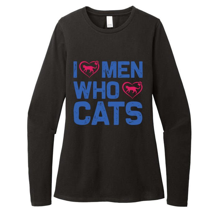 I Love Man Who Love Cats Womens CVC Long Sleeve Shirt