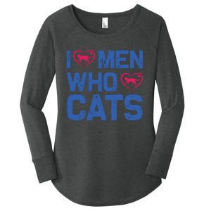 I Love Man Who Love Cats Women's Perfect Tri Tunic Long Sleeve Shirt