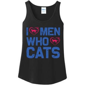 I Love Man Who Love Cats Ladies Essential Tank