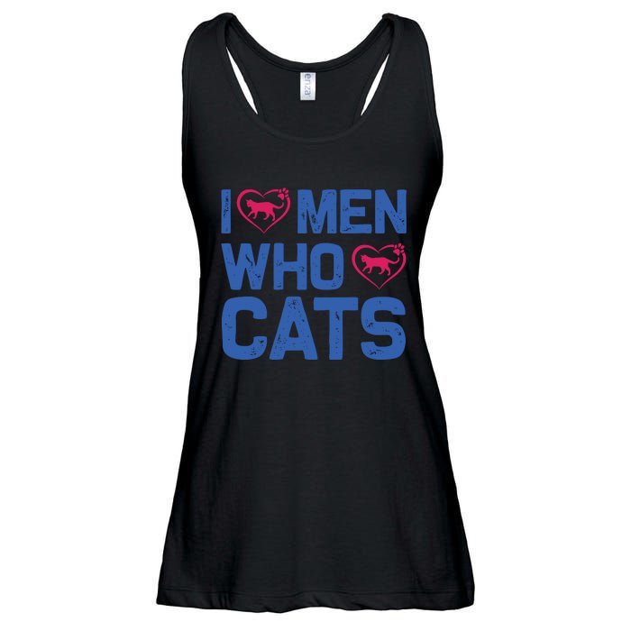 I Love Man Who Love Cats Ladies Essential Flowy Tank