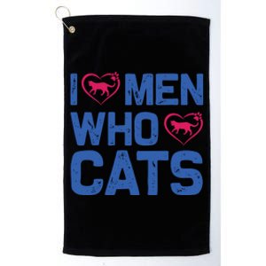 I Love Man Who Love Cats Platinum Collection Golf Towel