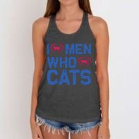 I Love Man Who Love Cats Women's Knotted Racerback Tank