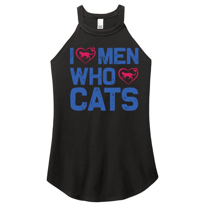 I Love Man Who Love Cats Women's Perfect Tri Rocker Tank