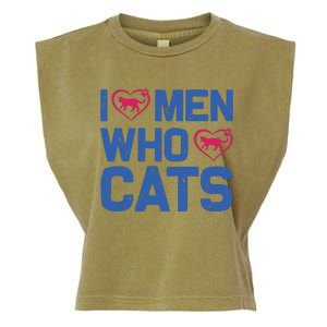 I Love Man Who Love Cats Garment-Dyed Women's Muscle Tee