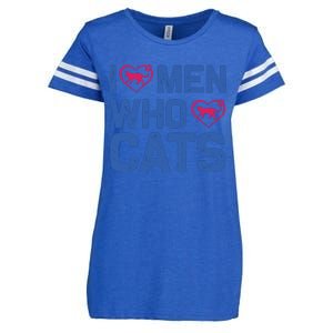 I Love Man Who Love Cats Enza Ladies Jersey Football T-Shirt