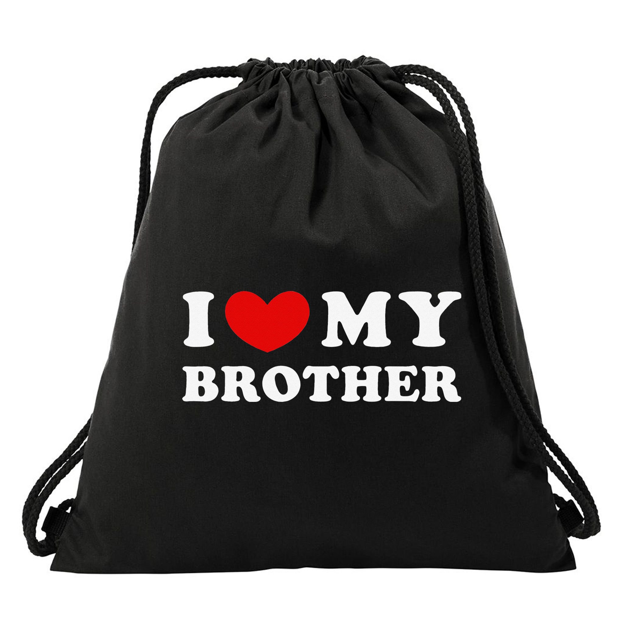 I Love My Brother I Heart My Brother Drawstring Bag